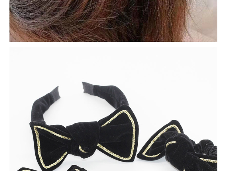 Fashion Black Headband Velvet Bow Hair Accessory,Head Band