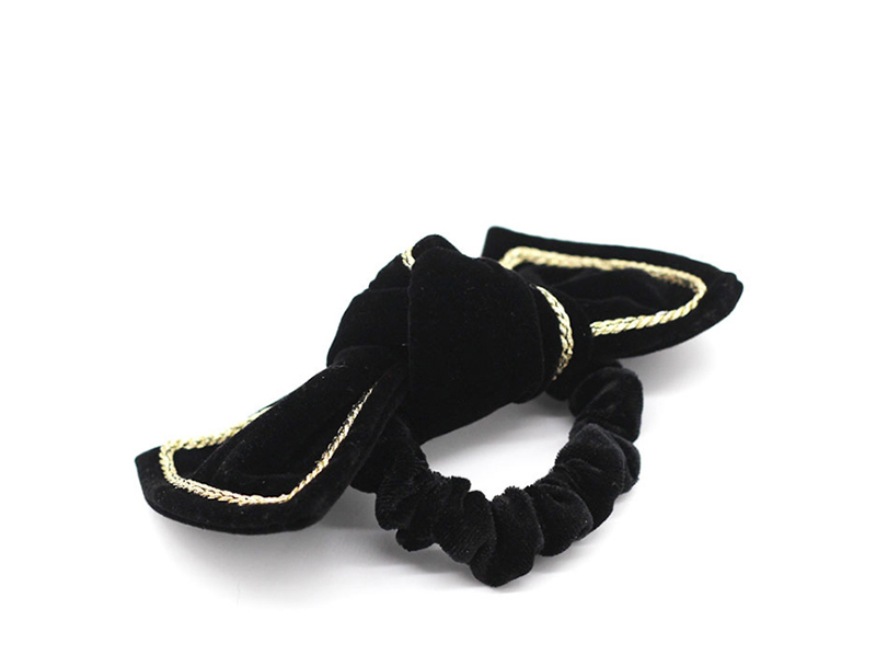 Fashion Black Hair Ring Velvet Bow Hair Accessory,Hair Ring