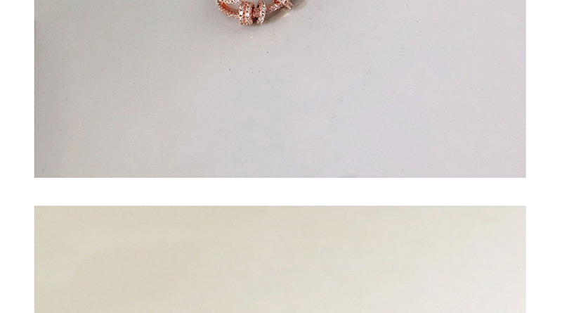 Fashion Rose Gold (micro Set) Diamond Geometric Ring,Fashion Rings