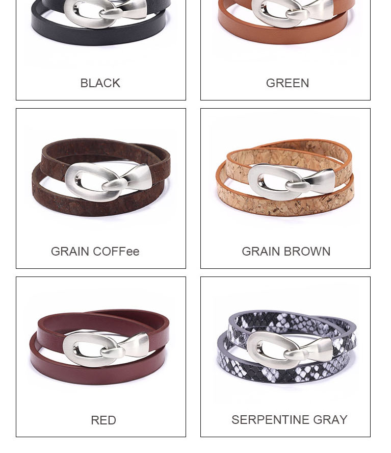 Fashion Brown Leather Alloy Dual Purpose Bracelet,Fashion Bracelets