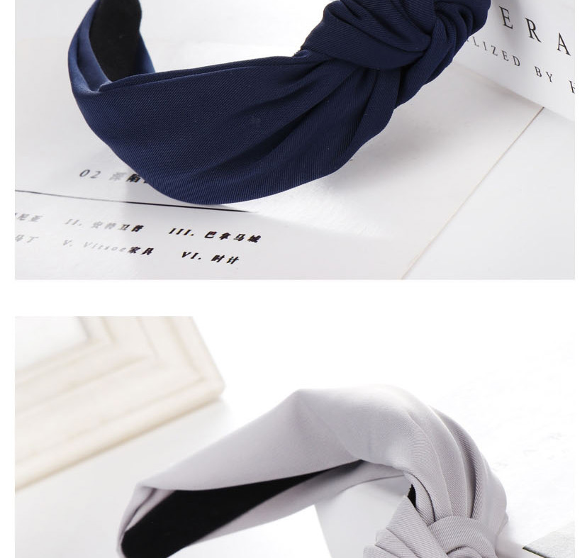Fashion Khaki Cross-knotted Wide-edged Headband,Head Band