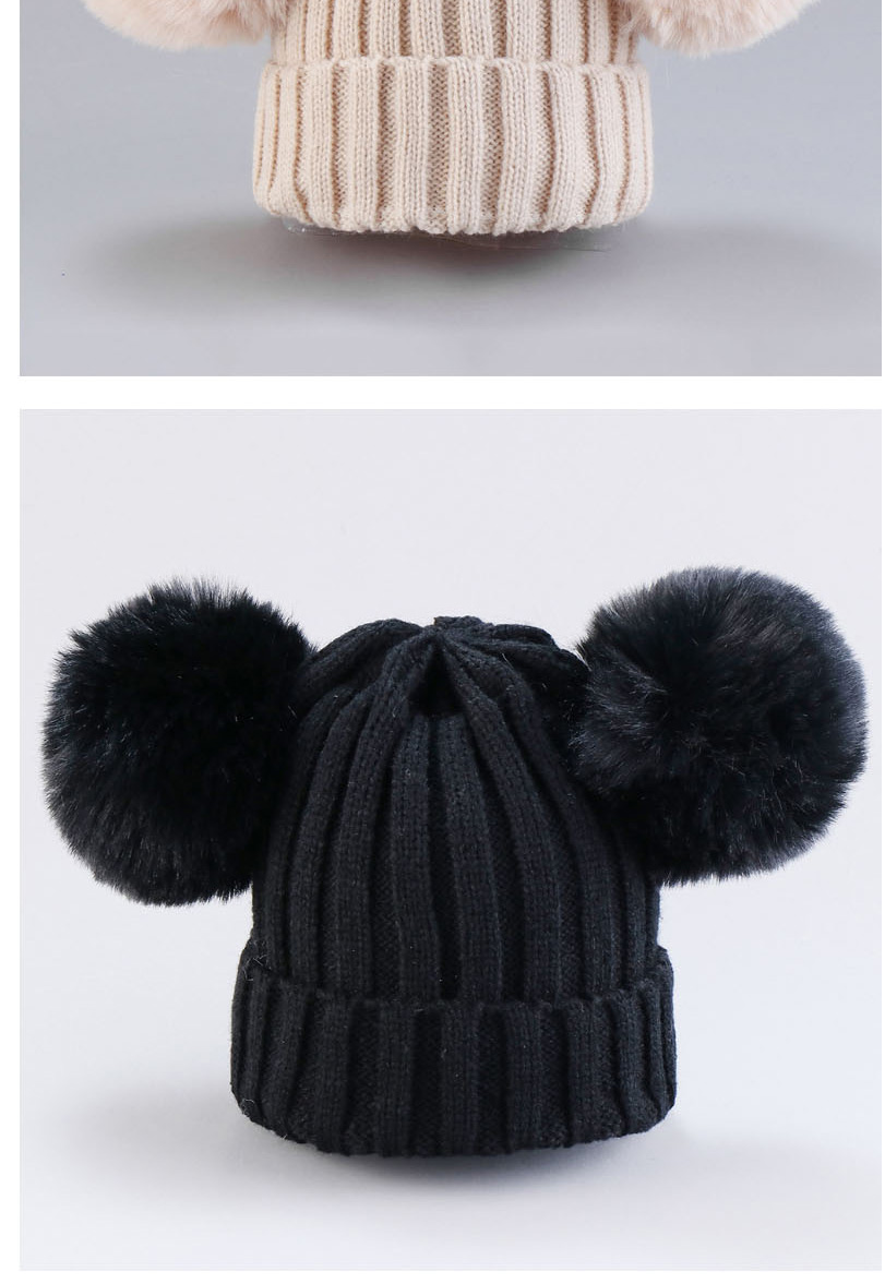 Fashion Hat-black Thread Wool Ball Wool Hat,Children