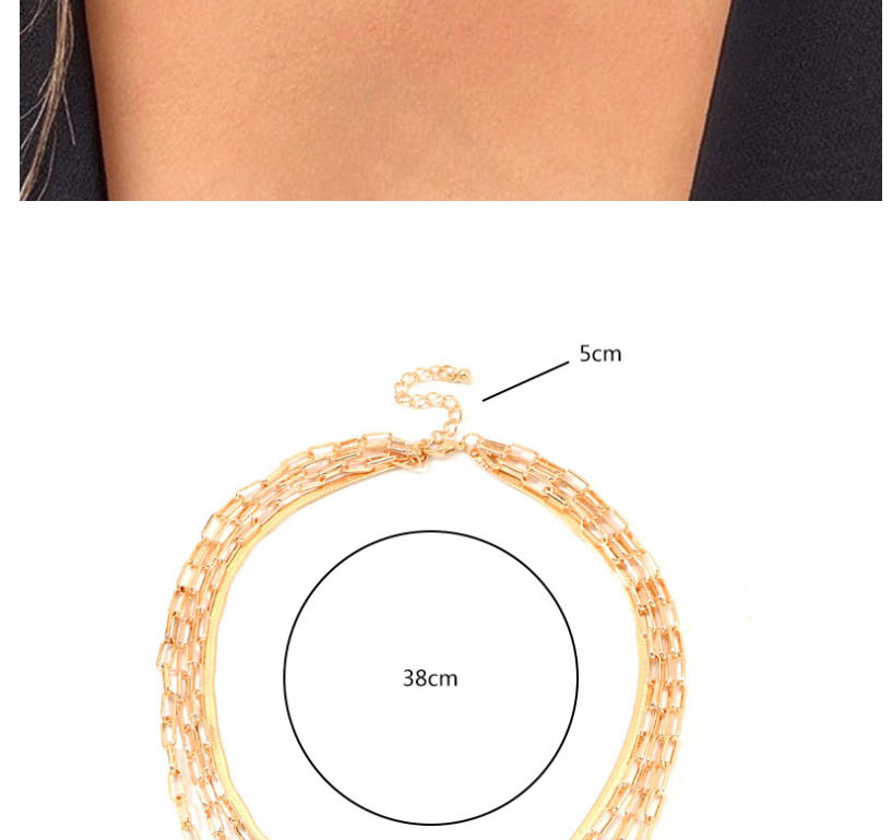 Fashion Golden Multi-layer Chain Necklace,Multi Strand Necklaces