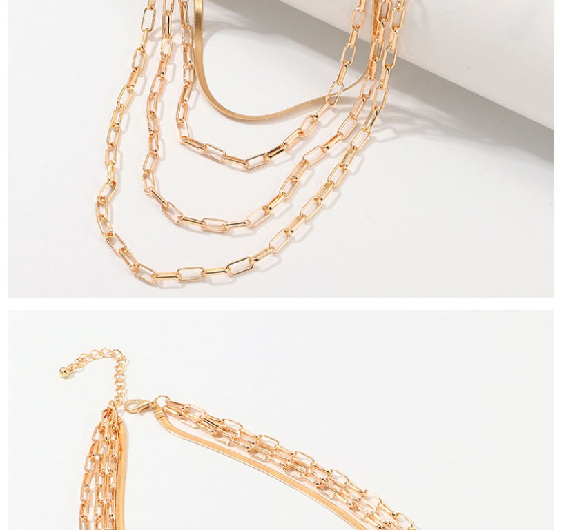 Fashion Golden Multi-layer Chain Necklace,Multi Strand Necklaces