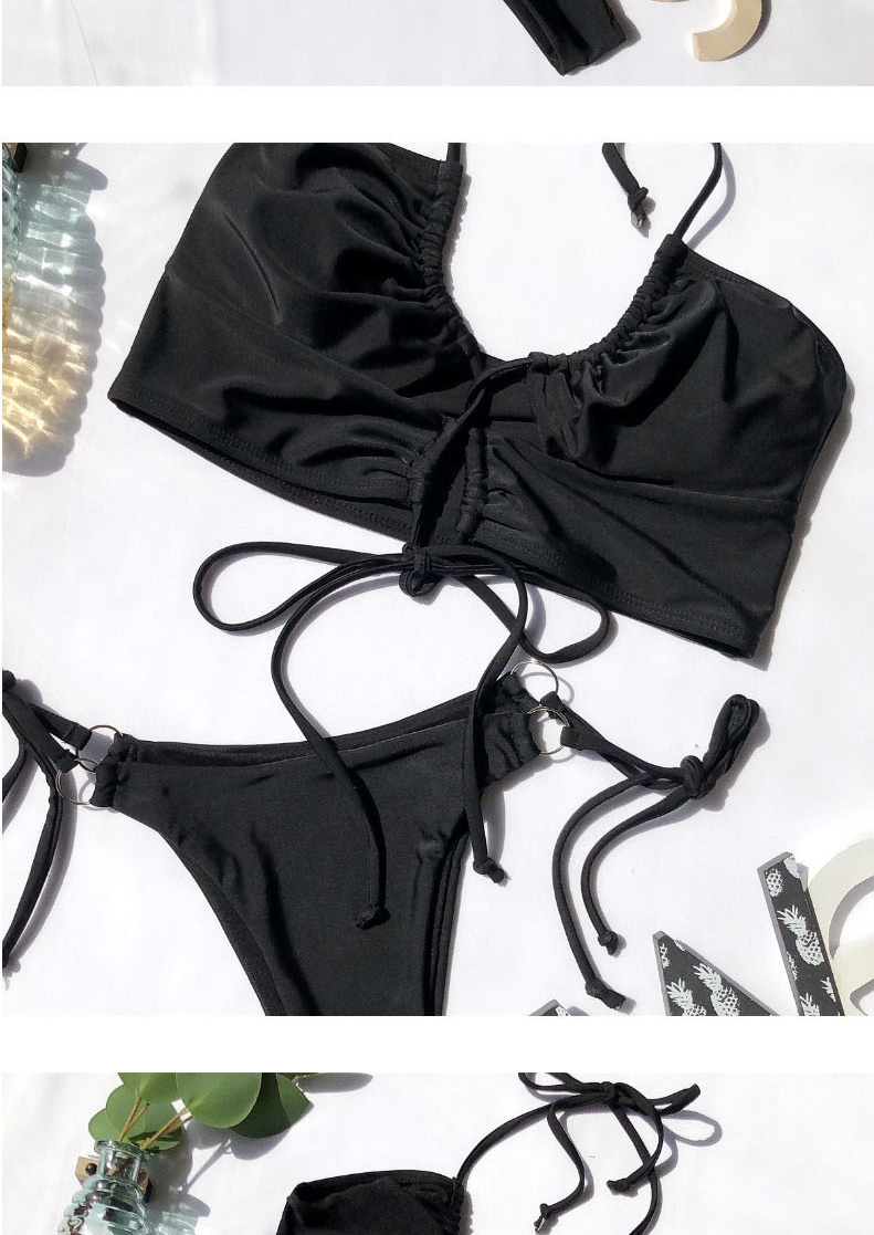 Fashion Black Lace Split Swimsuit,Bikini Sets