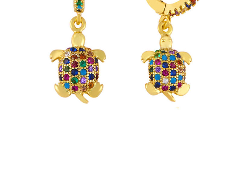 Fashion Tortoise Turtle Earrings With Diamonds,Earrings