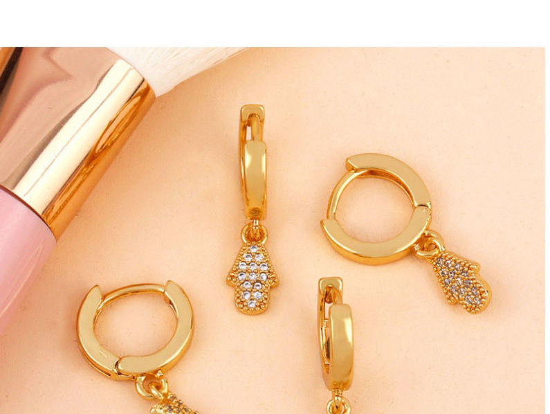 Fashion Golden Cross Diamond Earrings,Earrings