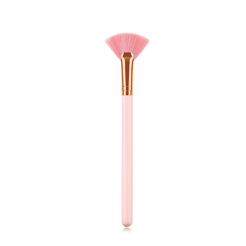 Fashion Pink Gold Single Pink Hair Round Blush Brush,Beauty tools