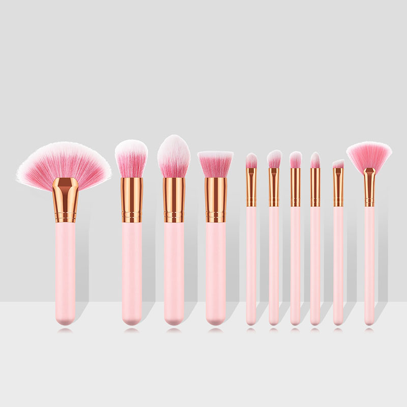 Fashion Pink Gold Single Powder White Hair Flame Brush,Beauty tools