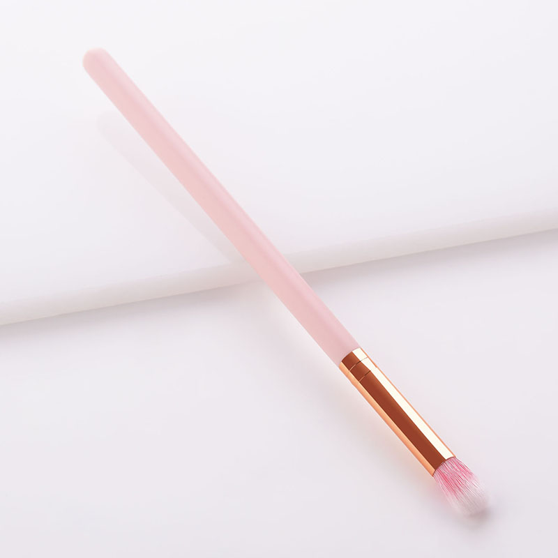 Fashion Pink Gold 10 Sticks Powder White Hair Makeup Brush,Beauty tools