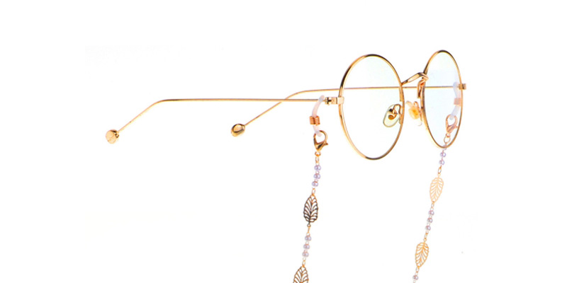 Fashion Golden Hollow Leaf Pearl Glasses Chain,Sunglasses Chain