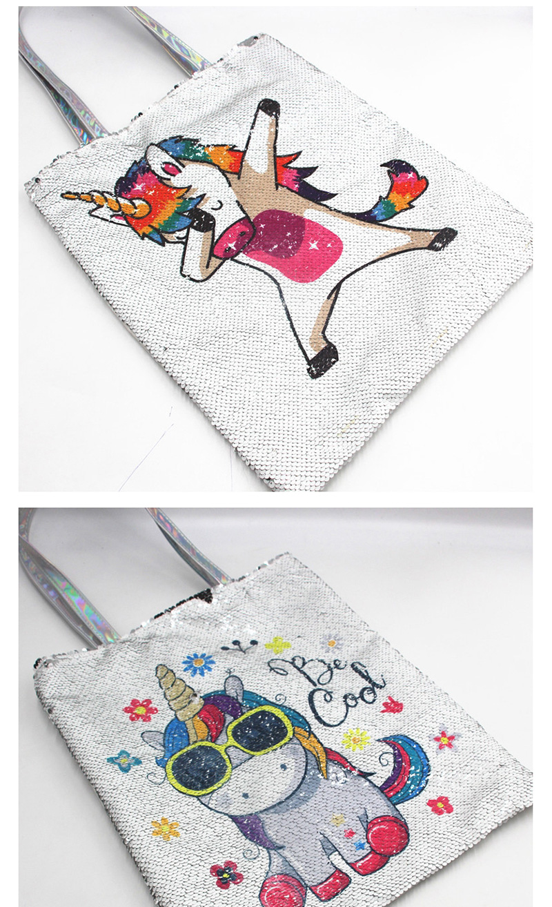 Fashion Foundation Letter Unicorn Unicorn Letter Sequin Crossbody Bag,Messenger bags