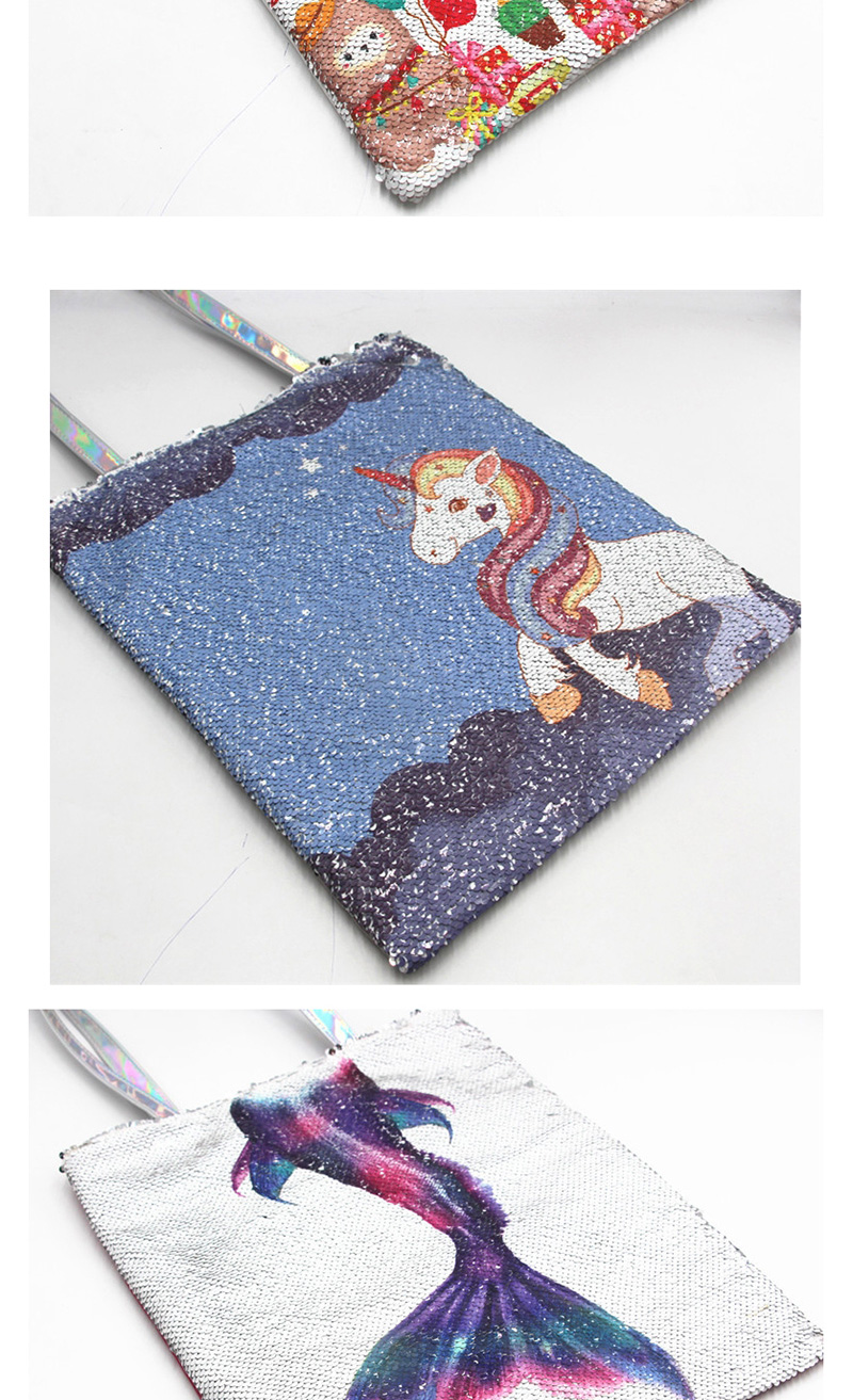 Fashion Alpaca + Gift Gift Alpaca Sequined Shoulder Bag,Messenger bags