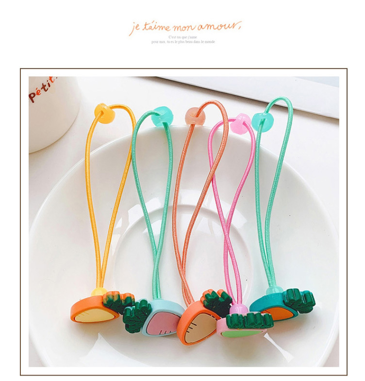 Fashion Yellow Carrot-pull The Rope Carrot Child Hair Rope,Kids Accessories