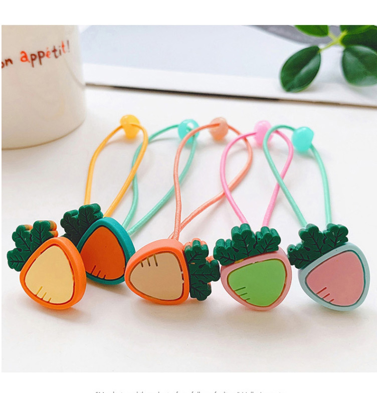 Fashion Pink Carrot-pull The Rope Carrot Child Hair Rope,Kids Accessories