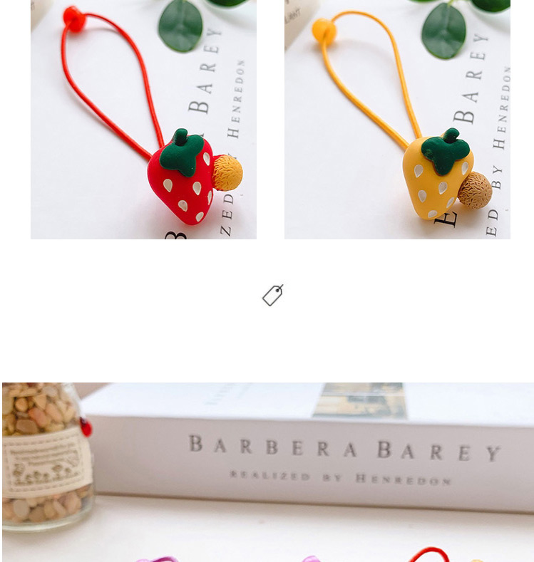 Fashion Yellow Strawberry-pull The Rope Strawberry Hit Color Children