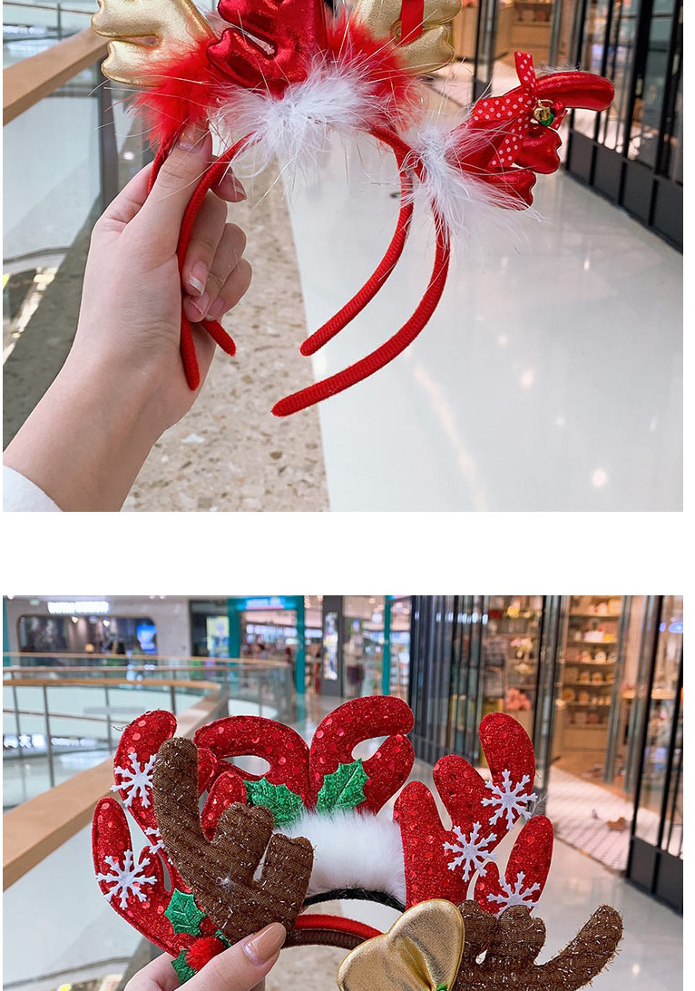 Fashion Red Christmas Tree Headband Christmas Tree Hair Ball Child Headband,Kids Accessories