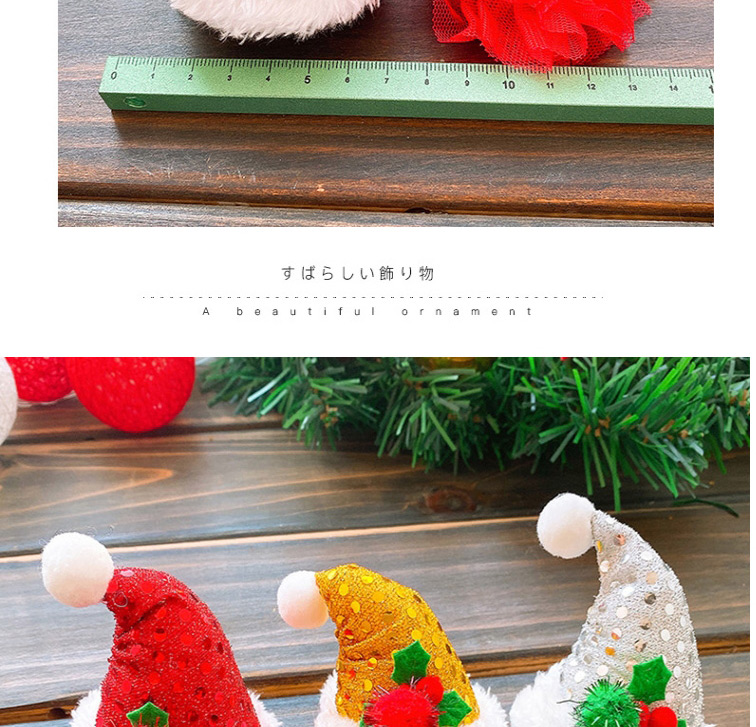 Fashion Green Hat-bow Christmas Hat Bow Bell Child Hairpin,Kids Accessories