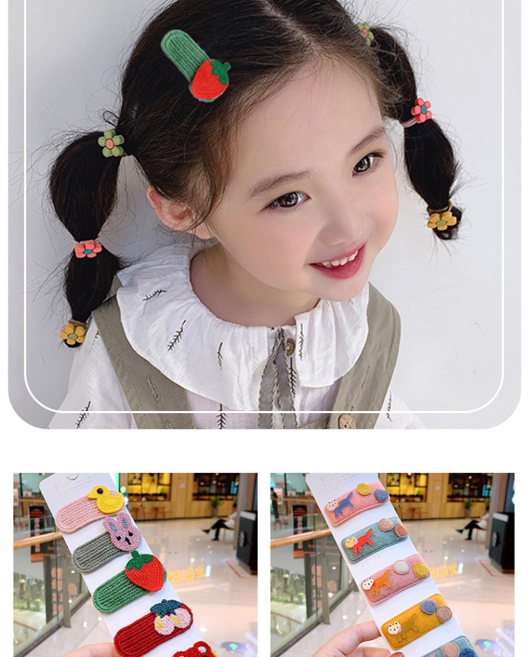 Fashion Felt Flowers Flower Hair Ball Children Hair Clip Set,Kids Accessories