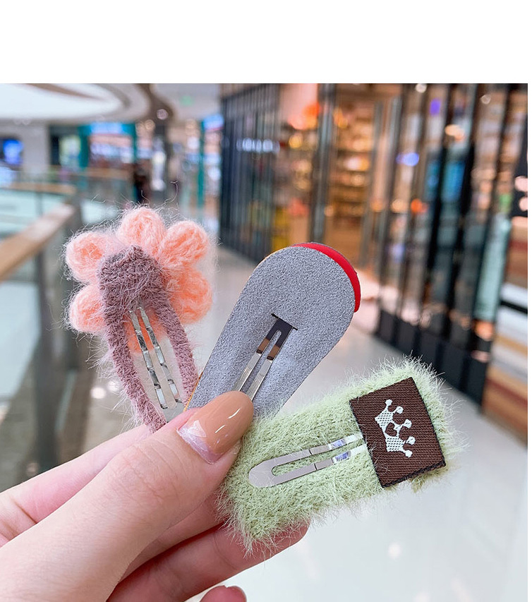 Fashion Hairy Clip Series # 5piece Set Flowers Elk Cherry Hair Clip Set,Kids Accessories