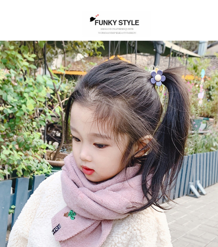 Fashion Korean Pink Cactus Alphabet Children Scarf,knitting Wool Scaves