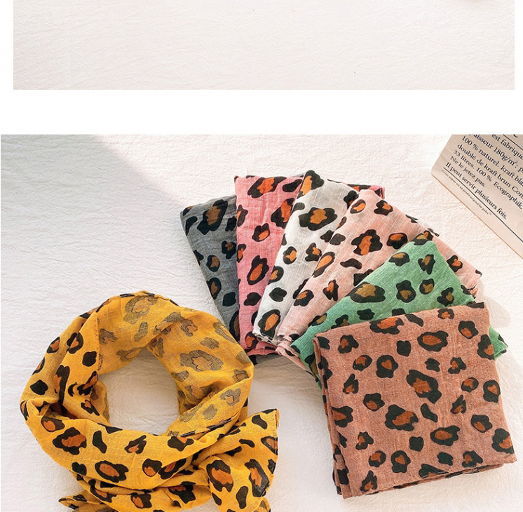 Fashion Khaki Leopard Print Scarf,Thin Scaves