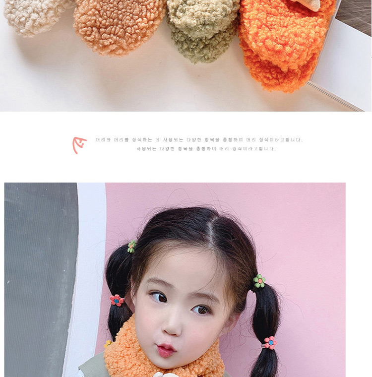 Fashion Orange Lambskin Mouse Mouse Scarf,knitting Wool Scaves