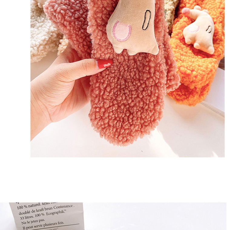 Fashion Khaki Lambskin Mouse Mouse Scarf,knitting Wool Scaves