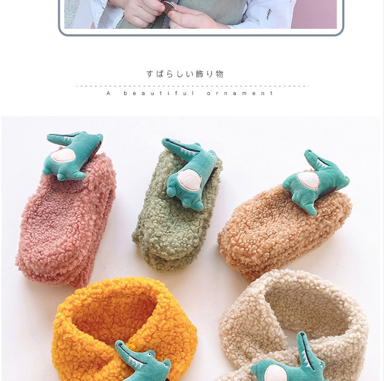 Fashion Khaki Lambskin Crocodile Children Scarf,knitting Wool Scaves