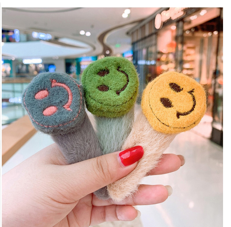 Fashion Red Smiley Plush Smiley Hair Clip Child,Kids Accessories