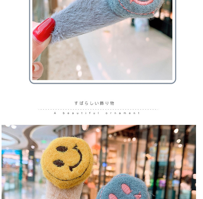 Fashion Red Smiley Plush Smiley Hair Clip Child,Kids Accessories