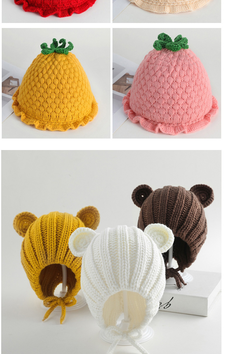 Fashion Brown Bow Bear Baby Hat,Children