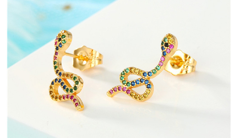 Fashion Snake Diamond Snake Earrings,Earrings