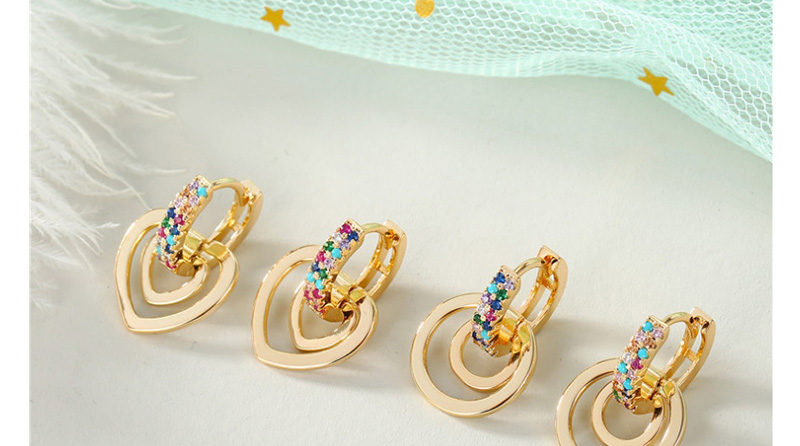 Fashion Golden Diamond Openwork Earrings,Earrings