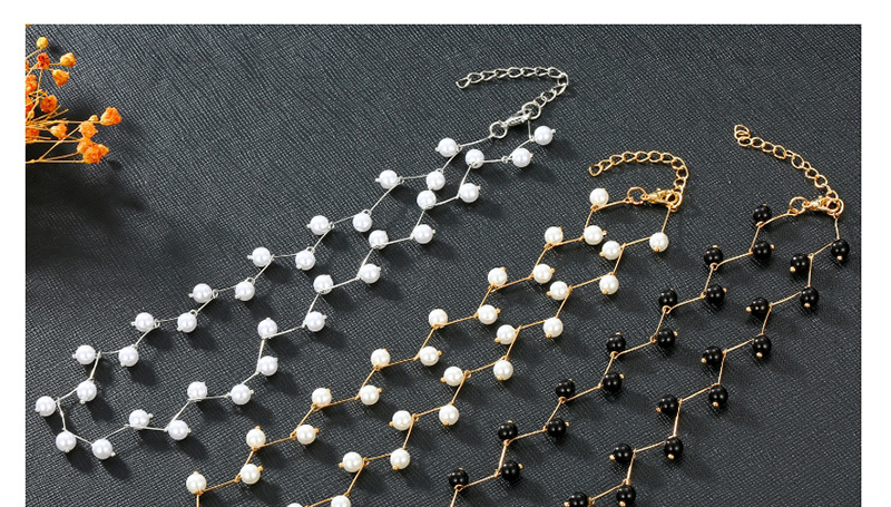 Fashion Golden Black Pearl Pearl Bamboo Necklace,Chains