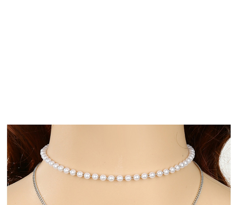 Fashion Love Love Heart Necklace With Pearls And Diamonds,Multi Strand Necklaces