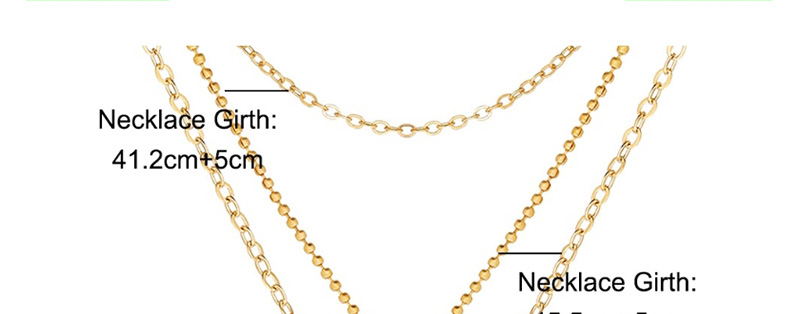 Fashion Golden Heart-shaped Round Pentagram Multilayer Necklace With Diamonds,Multi Strand Necklaces