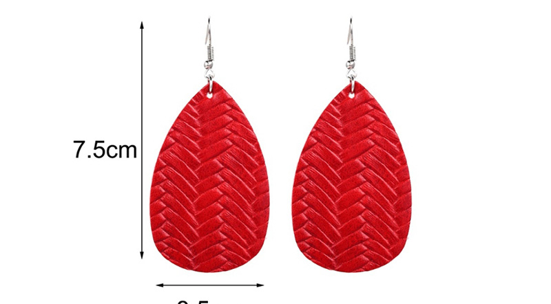 Fashion Red Drop Braided Earrings,Drop Earrings