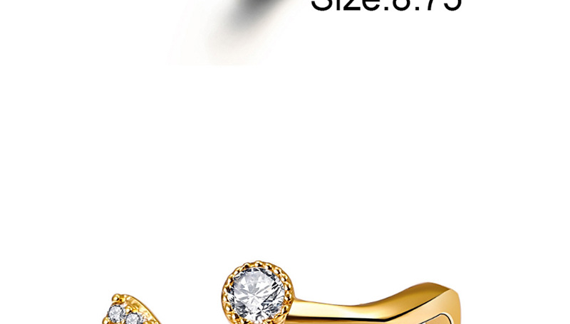 Fashion Golden Full Diamond Butterfly Open Ring,Fashion Rings