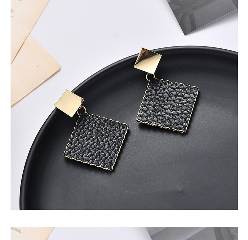 Fashion Black Geometric Triangle Earrings,Drop Earrings