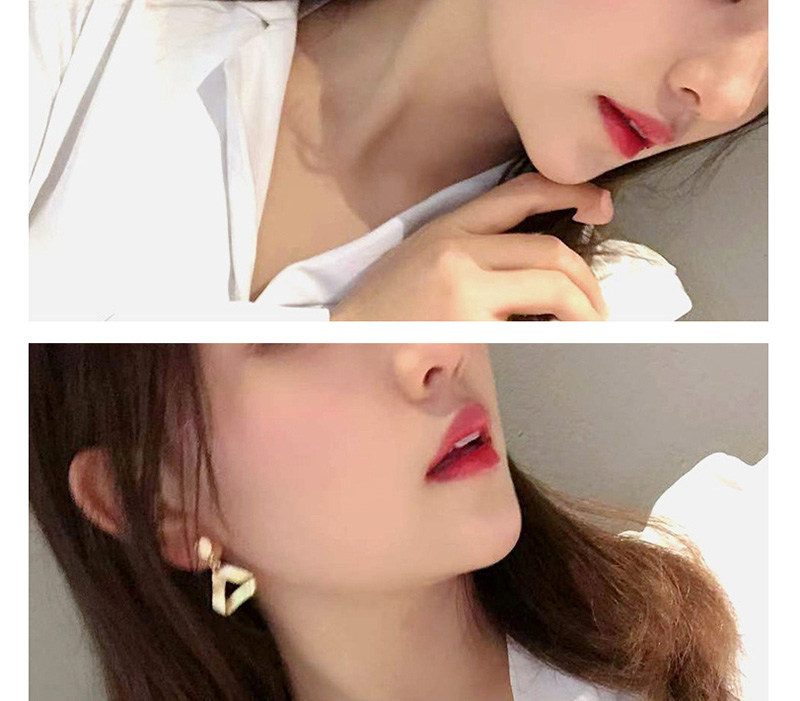 Fashion Golden Matte Gold Geometric Stud Earrings,Hoop Earrings