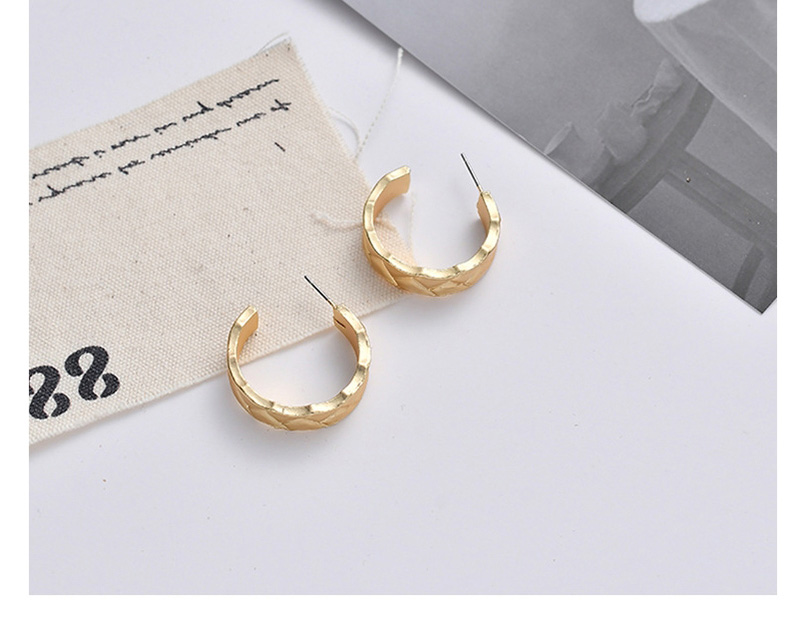 Fashion Golden Geometric Irregular Round Studs,Hoop Earrings