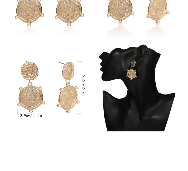 Fashion Golden Winding Ring Round Wrapping Earrings,Hoop Earrings
