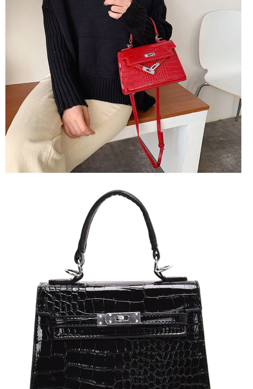 Fashion Red Wine Crocodile Lock Cross-body Bag,Shoulder bags