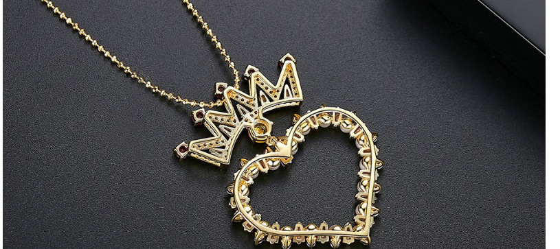 Fashion Golden Love Crown Long Money Chain,Necklaces