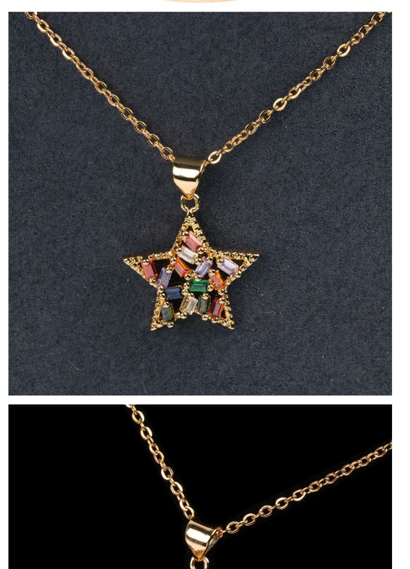 Fashion Color Moon Diamond Necklace,Necklaces