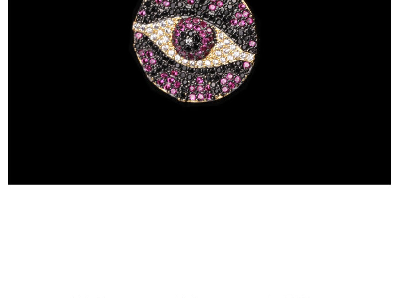 Fashion Purple Round Diamond Eye Necklace,Necklaces