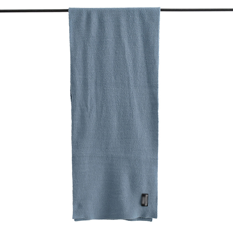 Fashion Haze Blue Knitted Scarf With Alphabet,Thin Scaves