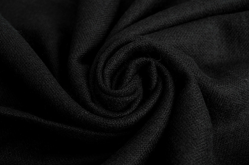 Fashion Black Frayed Scarf With Silver Thread Border,Thin Scaves