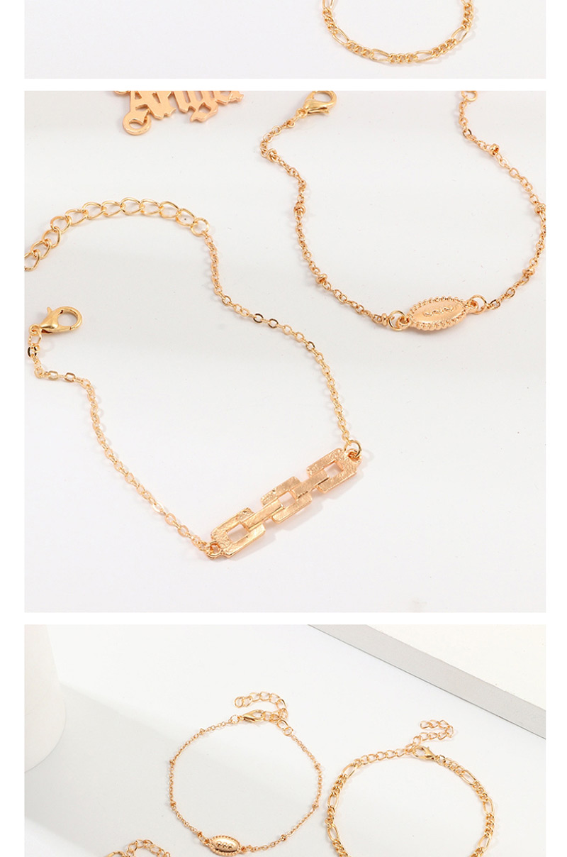 Fashion Golden Pin Letter Bracelet Set,Bracelets Set